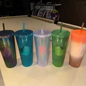 Five Starbucks Cold Cups